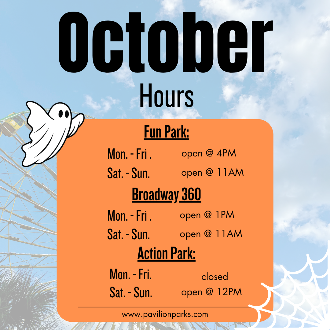 pavilion october hours